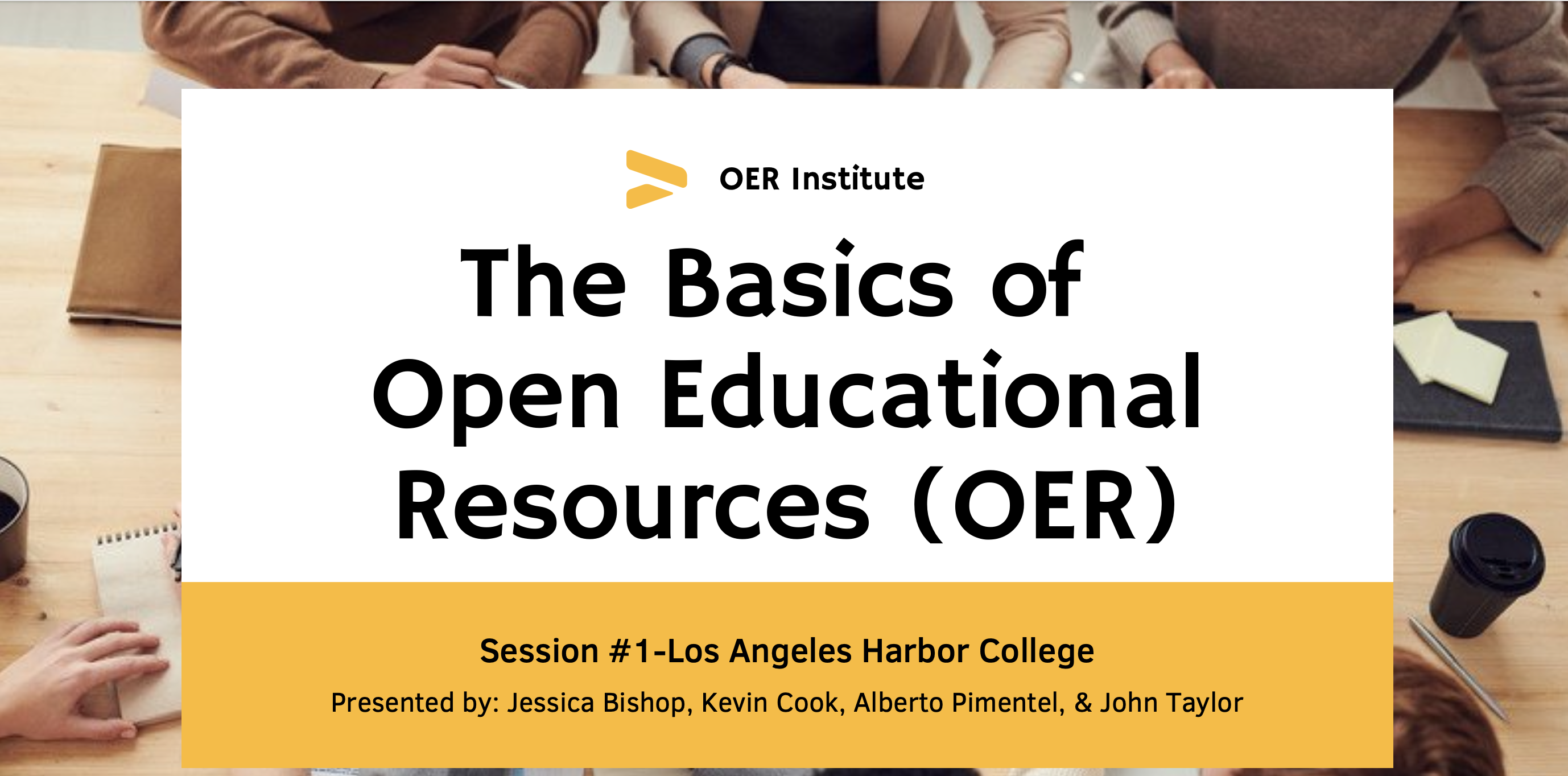 Title slide of OER Adoption Strategies PowerPoint